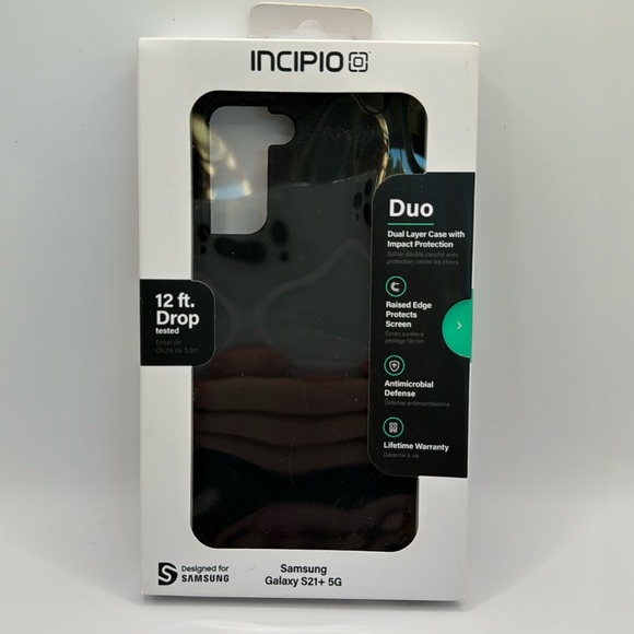 NIB INCIPIO™️ DUO SAMSUNG GALAXY S21+ 5G BLACK DUAL LAYER PHONE CASE - Picture 1 of 3